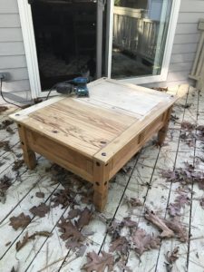 Sanded + coffee table