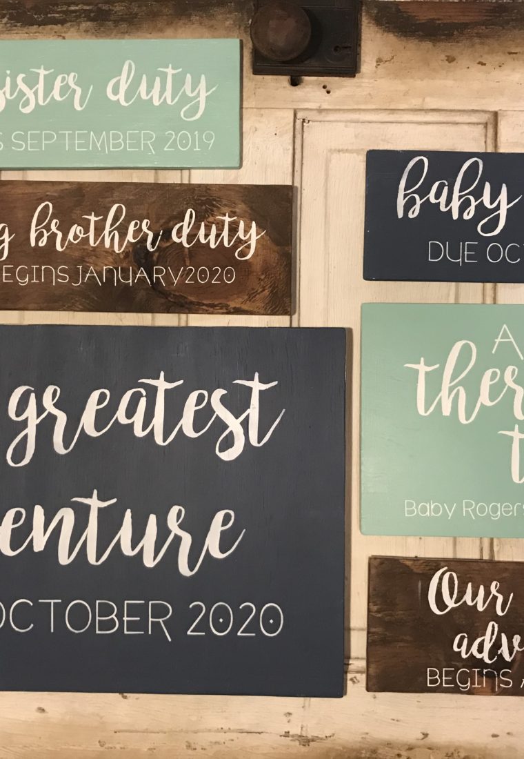 Custom Made Baby Announcement Signs